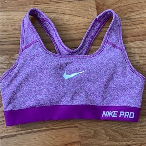 Women’s purple Nike sports bra